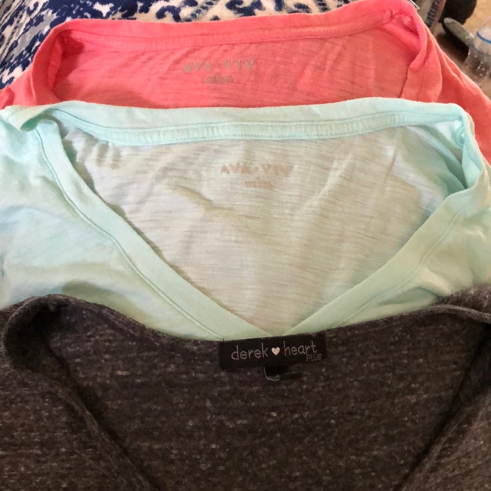 Three plus size knit shirts bundle lot
